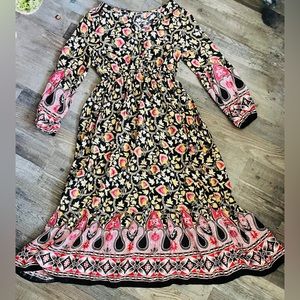 Bohemian Longsleeve Dress Size M